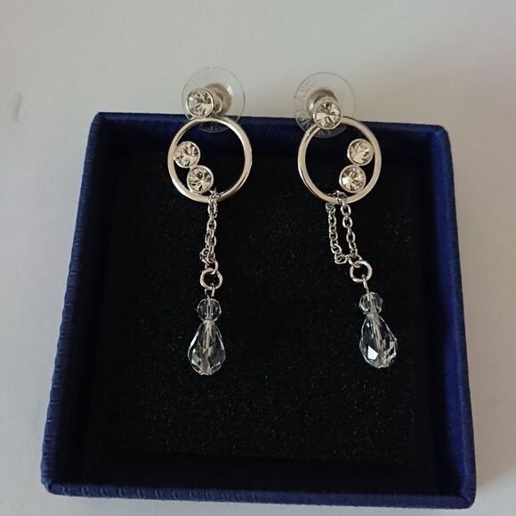 CREATIVITY CIRCLE with dangle & crystal EARRINGS - Picture 1 of 4